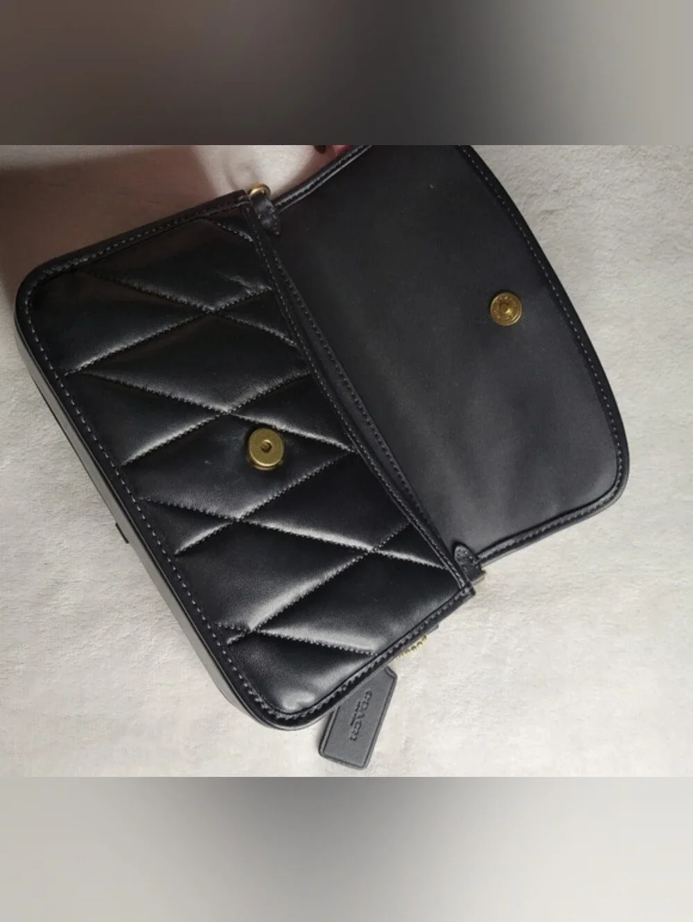Authentic Coach Hayden Crossbody in Black Quilted Leather